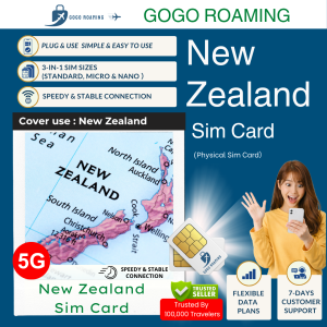 New Zealand Sim Card 5G (Daily 1GB - 3GB I 5GB - 30GB) GoGo Roaming Travel Sim Card