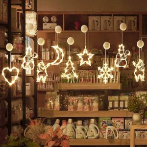 Christmas Lights LED Lights Snowflakes Santa Claus Suckers Curtains Fairy Lights Wedding Party Decoration Holiday Lighting
