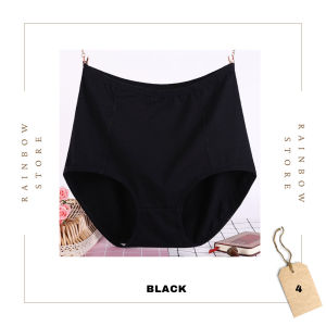 High Waist Panties Plus Size XL-6XL  Solid Color Cotton Underwear High-Elasticity Briefs