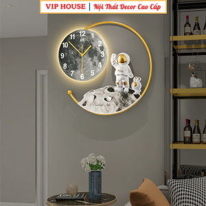 Đồng Hồ Phòng Khách Có Đèn LED Sang Trọng Đồng Hồ Treo Tường Dáng Ngang Decor Trang Trí Đẹp