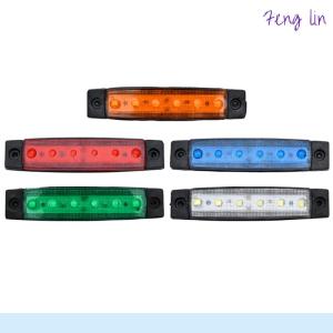 🔥🔥🔥fenglin 1Pcs Truck Trailer Side Marker Indicators clearance Light Car Brake Rear Highlight Tail Light 6LED 12V 24V Warning Signal Lamp