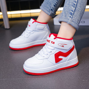 LUCKIDS Rubber Shoes Basketball Shoes Boys and Girls High Top Childrens Shoes Size 26-36