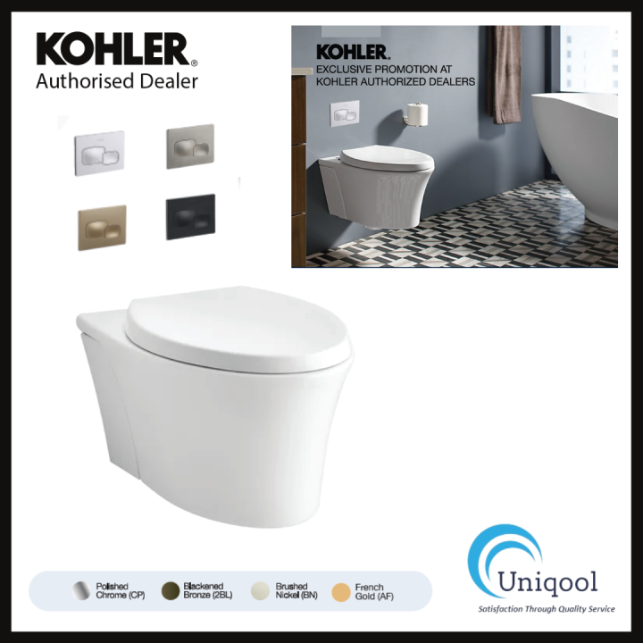 KOHLER Veil Wall-Hung Toilet 2.6/4L With Soft-Close Seat Bundle ...