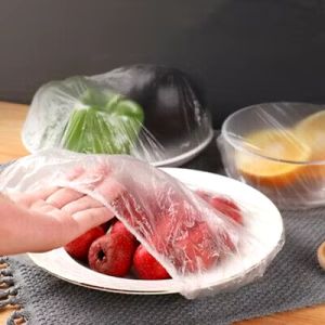 K.100pcs Disposable fresh-keeping bowl cover Food preservation film dust cover Kitchen plastic wrap cling film Preservation cover