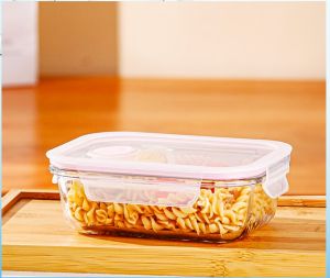 Glass Rectangular Food Container/Food Storage/Lunch Box (640ml 1000ml & 1040ml)