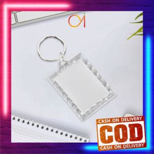 AI-C1269 Keychain Bening Polos Transparan / Gantungan Kunci Ganci Akrilik Insert Paper Photo DIY
