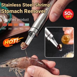 Stainless Steel Shrimp Stomach Remover Multi-Functional Core Picker Digging Back Shrimp Line Removal Tool Dig a Dragon Eye Open a Can不锈钢挖背神器 去虾线工具