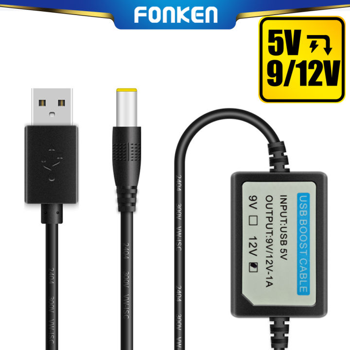 FONKEN USB Charge Power Boost Cable DC 5V to 9V/12V Step UP Converter
