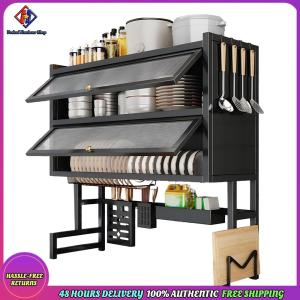 Double Layer Kitchen Sink Storage Rack with Drip Tray Multi-Functional Cabinet Detachable Space Saving Draining Shelf Household Kitchen Accessories