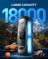 Tire Inflator Portable Air Compressor, Faster Inflation Cordless Car Air Pump with Tire Pressure Gauge, One Click Smart Air Pump Tire Inflator, 150PSI Air Compressor Motorcycle for Car, Bicycle, Ball. 