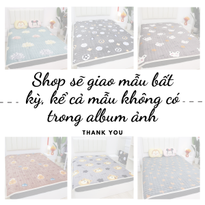 Thảm trải giường Yuki nỉ nhung mịn êm ấm áp size 1m2x2m 1m6x2m 1m8x2m 2m2x2m |chần bông tinh khiết 100%[Gấu nâu]