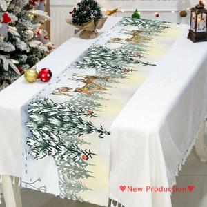 New Production💖 ผ้าปูโต๊ะลายคริสต์มาสตกแต่งเทศกาลคริสต์มาสสำหรับตกแต่งบ้านสไตล์คริสต์มาสของตกแต่งโต๊ะ2025วันคริสต์มาสของขวัญปีใหม่ที่มีความสุข