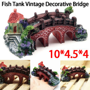 Aquarium Resin Bridge Bridge Landscape Ornament Pavilion Tree Fish Tank Decor
