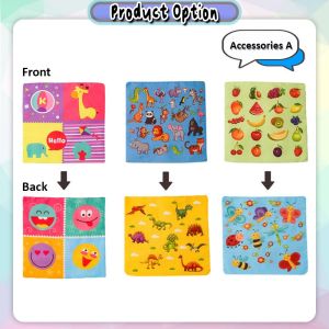[Choo Choo Toy] Tissue Box Soft Stuffed High Contrast Crinkle Montessori Scarf Sensory Toys 宝宝纸巾盒抽纸玩具 Mainan Bayi - BT373