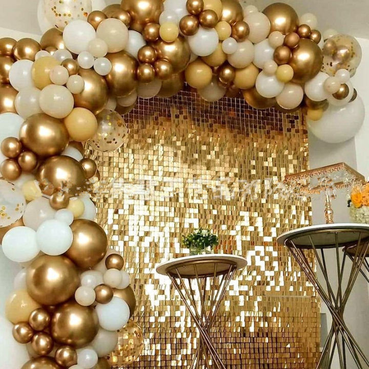 2Meters Foil Curtain Backdrops Party Decorations square Sequin Wall ...