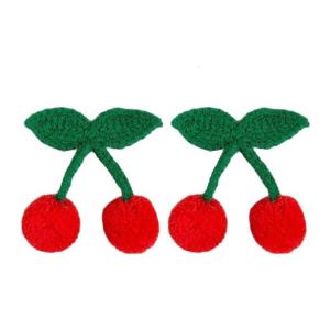 2pcs Stylish Cherry Hairpins For Women Comfortable Barrettes Soft Hair Clip Fashion Hair Accessories For Prom Casual