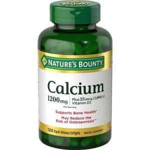NATURES BOUNTY CALCIUM 1200MG 120 softgels hỗ trợ xương khớp ngăn ngừa loãng xương của Mỹ