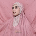 MAHKOTA786 - Mukena Sprinkle Aurora Diamond Mukenah Dewasa Jumbo Katun Premium Pearl Mutiara Tulle Tile Renda. 