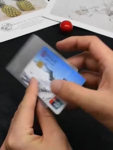 10Pc Card Holder Double Side Matta & Clear Waterproof Anti-Magnetic Anfi-Wear ID Card Protect Sleeve