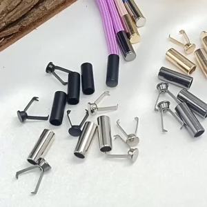 xpkQ 10PCS Adjustable Metal Tail Clip DIY Secure Fastening Metal Rope Ends Stopper Button Cylindrical Straight Tube Bell Rope Buckle H5K8Q