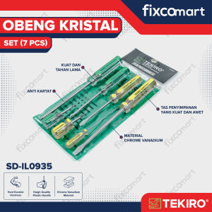 Tekiro Obeng Kristal Set 7 Pcs / Obeng Set Tekiro In Line