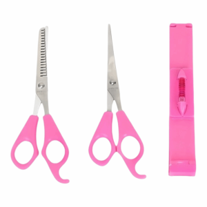 NOBLELUX 3pcs/set Precise Bangs Trimming Tool Set Point Cuts Thinning Shears Kids Bangs Cutting Kit Professional Flat Tooth Hairdressing Home Haircut