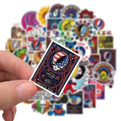 ✨พร้อมส่ง✨Grateful Dead Sticker rock music USA band สติกเกอร์กันน้ำรูปแบบที่แตกต่างกัน 50 ชิ้น