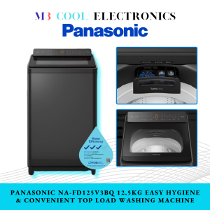 PANASONIC NA-FD125V3BQ 12.5KG EASY HYGIENE & CONVENIENT TOP LOAD WASHING MACHINE + 2 YEARS WARRANTY