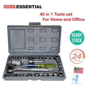 40pcs Combination Socket Wrench Sleeve Set Vehicle Repair Tool Kit