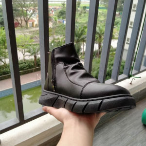 Giày Bốt Nam Cao Cổ K5611 Da Mềm Không Có Dây Đế Cao Su Mềm Tăng Chiều Cao 5cm