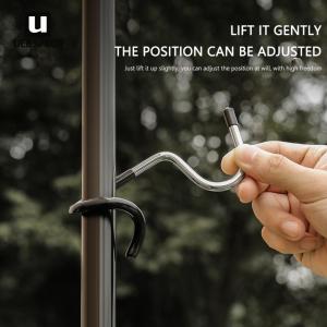 Camping Light Pole Hook Multifunctional Stainless Steel Tent Pole Lamp Hook Light Stand Holder Hook Outdoor Camping Tool