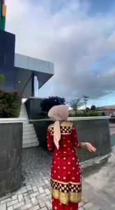 Set Couple Batik Songket Palembang Setelan Wanita Kebaya Melayu Modern Baju Kondangan Pasangan Suami Istri Jumbo Mewah Elegan Terbaru Kekinian