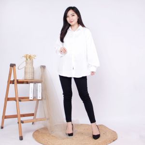 Kemeja Wanita Lengan Panjang Bahan Shakilla Premium