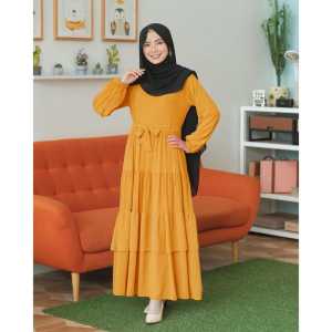 Baju Muslim Gamis Belani Dress Maxi Polos Wanita Remaja Dewasa Gamis Terbaru Modern Gamis Polos Susun Rayon