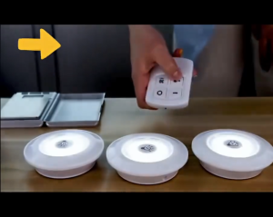 【1/3PCS】Wireless Dimmable LED Under Cabinet Light Remote Control Battery Operated COB Lamp / Lampu Almari Lampu Remote