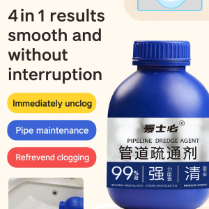 Instant Unclog[One-Flush And Clear] Pipeline Dredging Agent/Prevent Clogging Disinfect Eliminate Odor Quick Dissovles Greasy Hair No Damage For Toilet Darinage Pipe Sink Floor Drain Universal Cleaning Agents/管道疏通剂