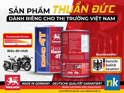 [HCM]WOLVER SPECIAL RACING 10W40 1L API SN Nhớt Full 100% Tổng hợp - Nhập khẩu 100% Đức hàng Chính hãng Wolver Việt Nam sản phẩm uy tín giá tốt dùng cho tất cả các dòng xe số xe mô tô pkl exciter winner wave