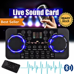 PUCUK TaffSTUDIO Soundcard Audio Bluetooth USB External Live podcast Microphone karaoke - V300 Pro
