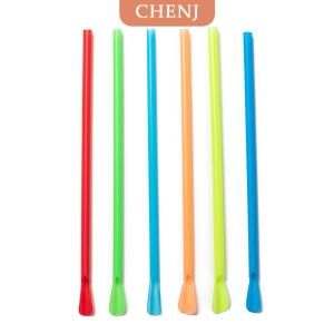 [COD] CHENJ หลอดพลาสติกหลากสี100ชิ้นหลอดสำหรับดื่มช้อนบาร์ผับหลอดดูดโคลนสำหรับงานเลี้ยงฉลองวันเกิด