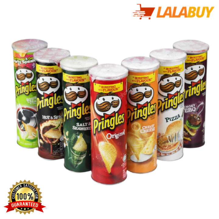 PRINGLES FLAVORED POTATO CHIPS ORIGINAL, CHEDDAR CHEESE, RANCH, SALT