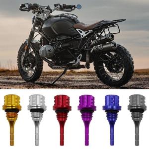 Aluminum Hexagonal Oil Dipstick Motorcycle Engine Oil Dipstick for GY6 BWS 125CC Motorbike Modification Accessories