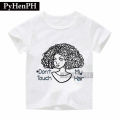 2025 New Year Spring Festival Melanin Black Girl T-shirt  Musim Panas Pakaian Kanak-kanak Personaliti Afrika Gadis Cetakan Bunga Kanak-Kanak T Baju  COD. 