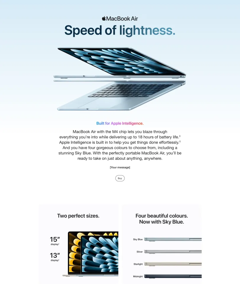 Apple 15-inch MacBook Air: Apple M4 chip with 10-core CPU | Lazada