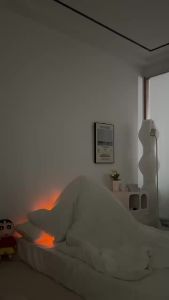 Square Water Ripple Atmosphere Lamp Night Light Creative Gift for Girls Bedside Bedroom Flame Aurora Dynamic Table Lamp