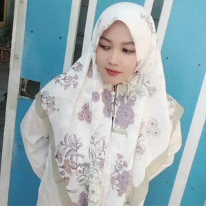jilbab instan hijab segiempat motif resleting zipper