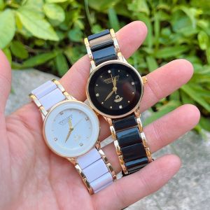 นาฬิกาข้อมือผู้หญิง แบรนด์แท้ หน้าปัดประดับเพชร ระบบควอทช์ กันน้ำ 100% มีให้เลือกหลายแบบ