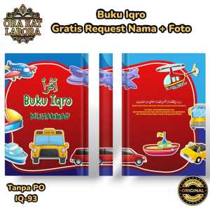IQRO Anak Custom Milenial Full Color Hardcover (Free Tulis Nama & Foto) Buku Iqro A5 Custom Jilid 1 - 6 Lengkap Hampers Kado Ulang Tahun