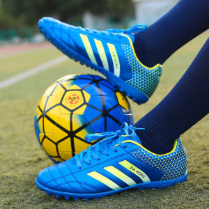 Special offer football shoes for men and women with spikes tf Childrens and primary school students non-slip football shoes for grass leather upper with small spikes for training