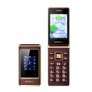 A15-M Big Button Handwriting Screen 3D Loudspeaker 6800mAh Battery Standby Time Long Wireless FM Dual Screen Business Flip Cell Phone