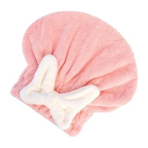 Local Bowknot Cute Hair Dry Cap Hat Girl Soft Super Water Absorbent Elastic Wrap Quick Drying Cap Hat for Women